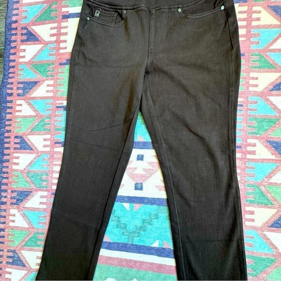 Belle by Kim Gavel Brown Legging Pockets Cotton Stretch Pants Size 8P - Picture 4 of 12
